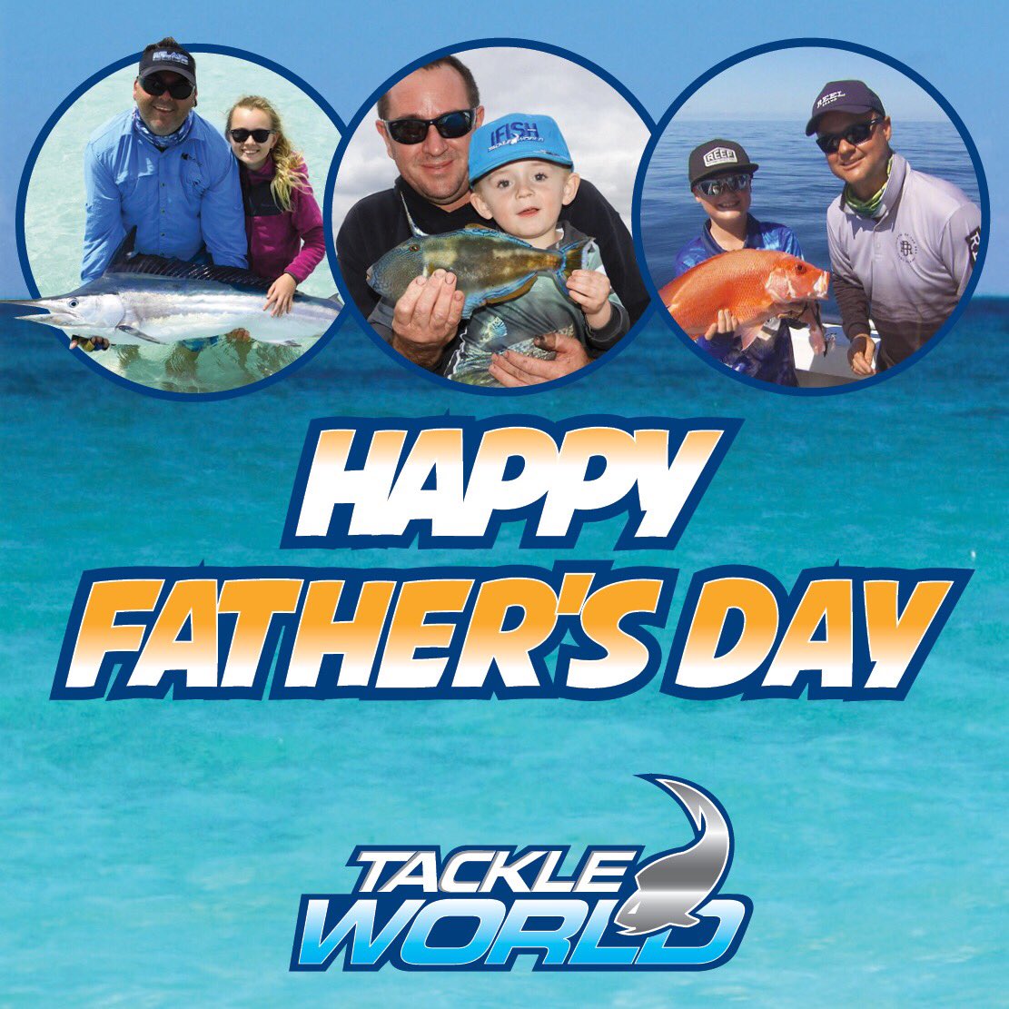 TackleWorldAus's tweet photo. A very special thank you to all the Dads and as good as Dads, who do their best every day for their families. Here's to you! 
.    .    .   
#fathersday #fathers #fishingfathers #fishingfamilies #tackleworld @ifishtv #tackleworldaus https://t.co/0OUyr517vr