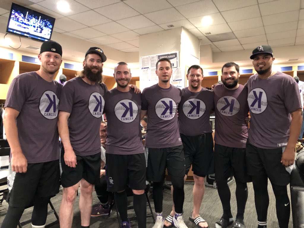cbettis35's tweet photo. Rockshow in our KCancer shirts. Go get yours now @108Stitches. And support #Kcancer18. https://t.co/P6UwIuUBvx