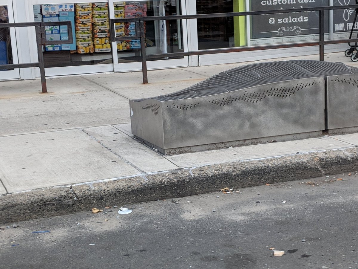Dave Garwacke On Twitter Saw Some Hostile Architecture In Brooklyn That Reminded Me Of The Camden Bench So Horrible Https T Co 8yrxovhtm8