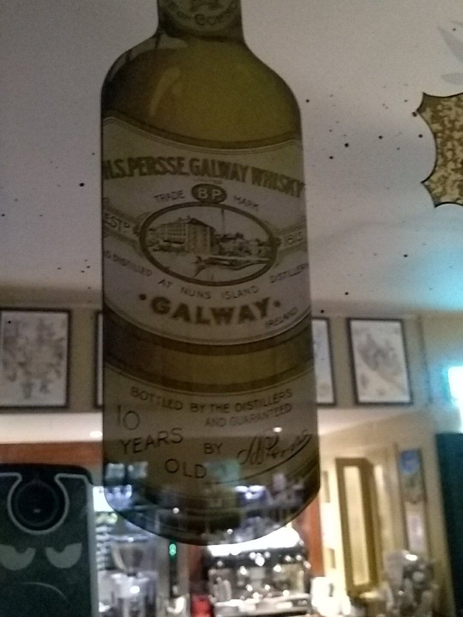 Persse's Whisky.. #SaturdaySip here in #KeoghsOfKinvara Kinvara Galway.. EST in 1815 note spelling of whisky, a distillery in Nuns Island Galway.. #cheers..
