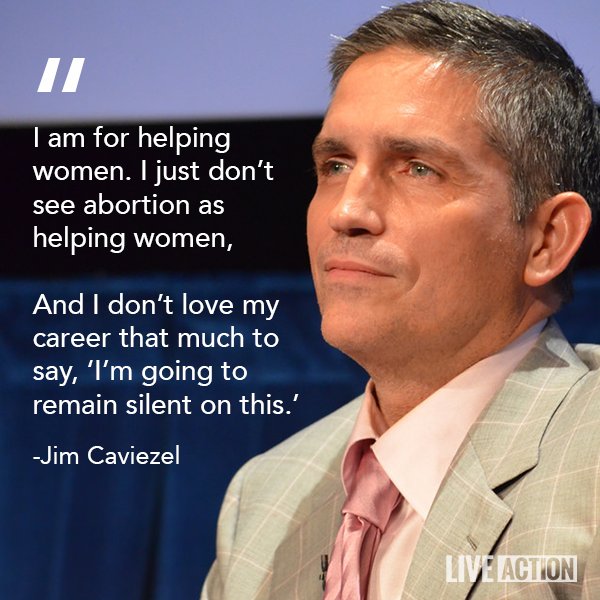 Jim Caviezel is one of the most vocal pro-life actors in Hollywood! Thank you, Jim, for defending the preborn.