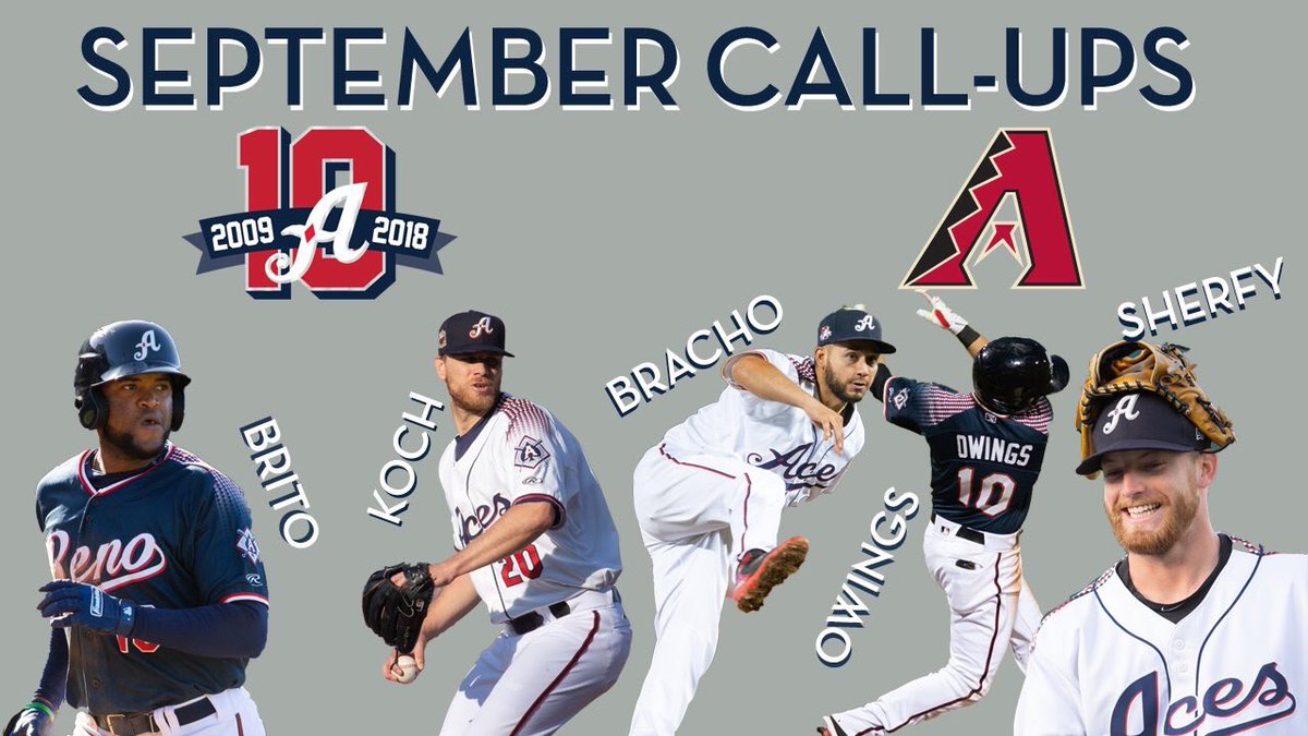 Reno Aces on X: ROSTER MOVES! The D-backs have promoted Silvino Bracho,  Jimmie Sherfy, Chris Owings, Matt Koch and Socrates Brito!   / X
