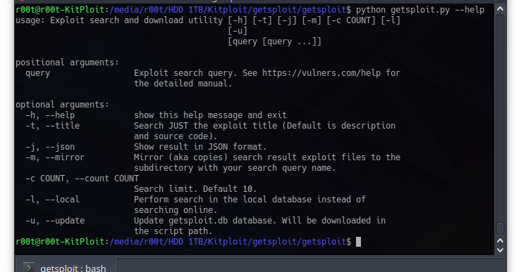 Dr2moke's tweet photo. RT KitPloit "#Getsploit v0.2.2 - Command Line Utility For Searching And Downloading #Exploits https://t.co/SjbqnguMAL https://t.co/ETeWeF0eVR"
