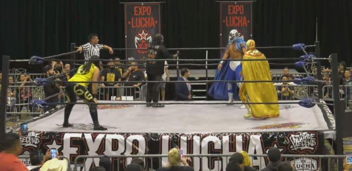 LuchaCentralCom's tweet photo. #Bestia666 y su padre #Damian666 Vs #Solar y #SolarJr en #EXPOLUCHA https://t.co/mJtCGCan9A