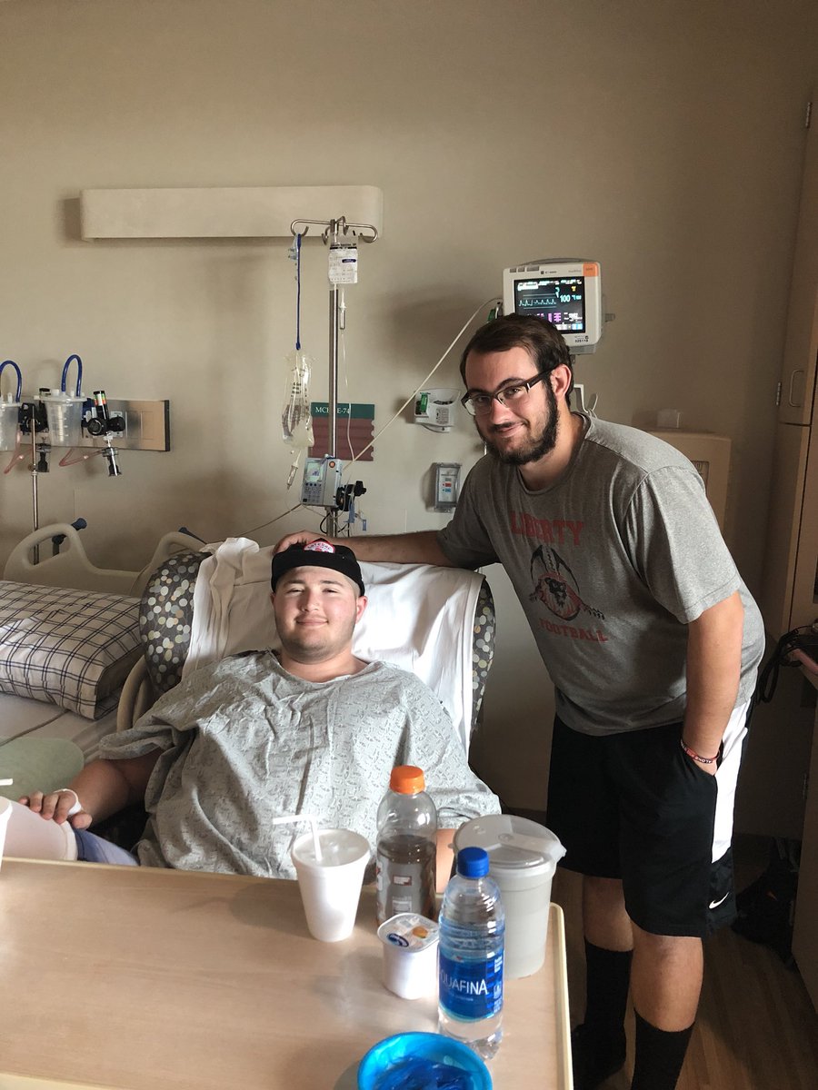 It was great seeing my buddy today. Looking stronger than ever! @ZHunzinger #50strong