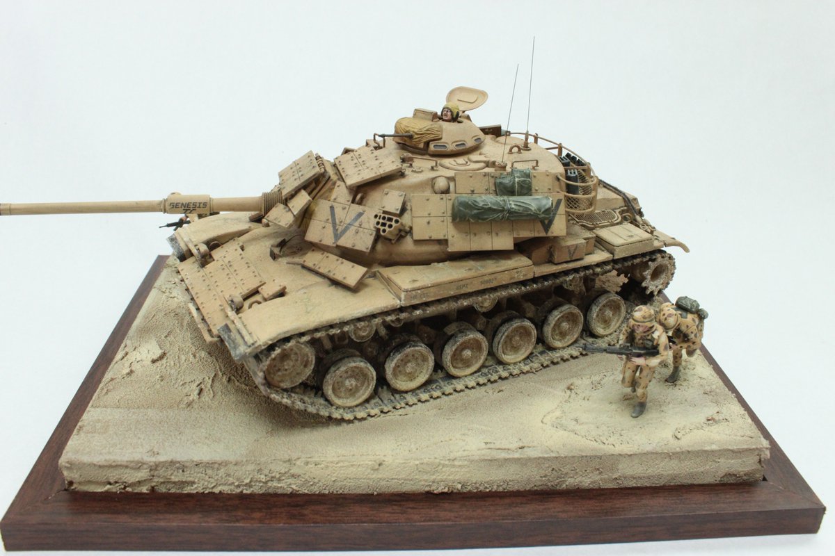 M60A1完成～　湾岸戦争の海兵隊をイメージしました　そしてパチッコンテストには間に合わなかったよ・・・　#タミヤ