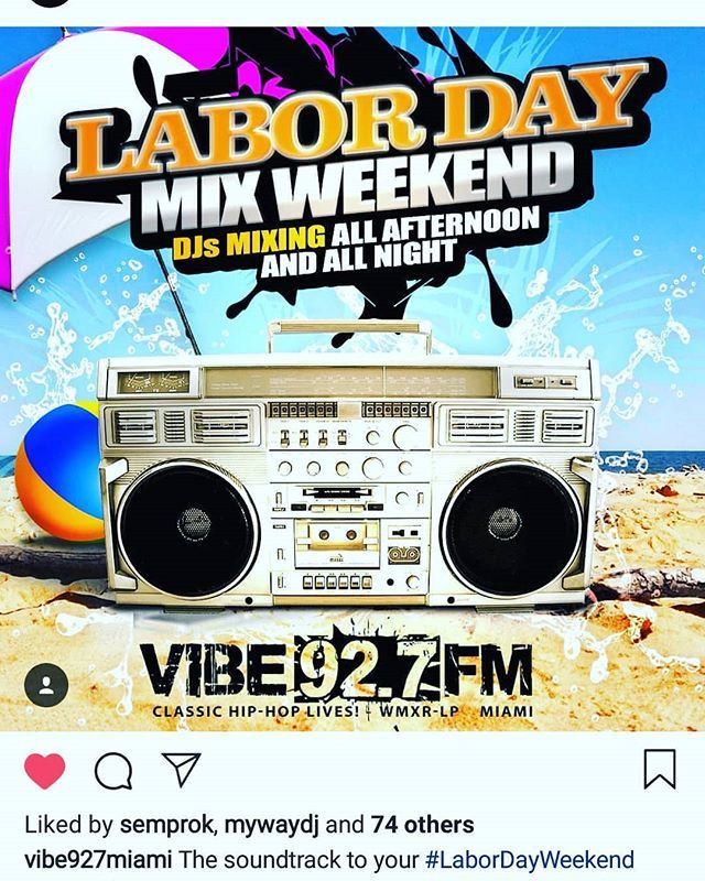 djopal's tweet photo. Miami and worldwide! We're m8xibg all labor day weekend on @vibe927miami catch me in the mix tonight! Not in the Miami metro area? Catch us on the tune in app search vibe927miami #radiobroadcast #radio #mixshowdj #labordaymixweekend https://t.co/HqsfHPiVj4 https://t.co/7j7mOx6hAL