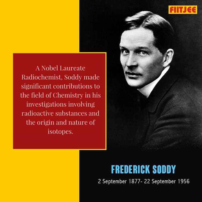 Frederick Soddy FRS was an English #radiochemist who explained, with Ernest Rutherford, that #radioactivity is due to the #transmutation of #elements, now known to involve #nuclear #reactions.