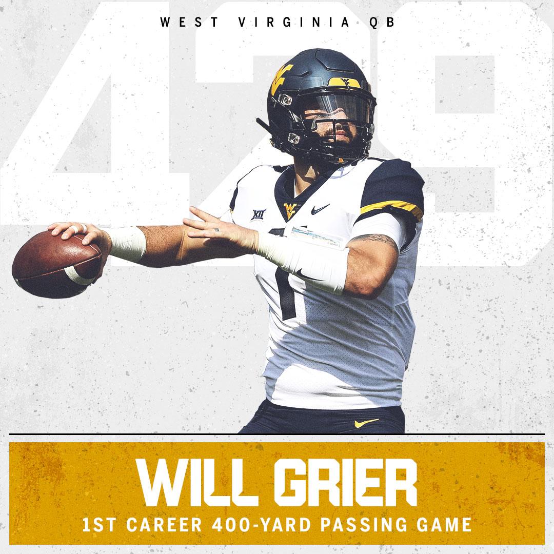 ESPNCFB's tweet photo. 429 yards. 5 TDs. We see you, @willgrier_ 😎 https://t.co/4alwlXNP9X