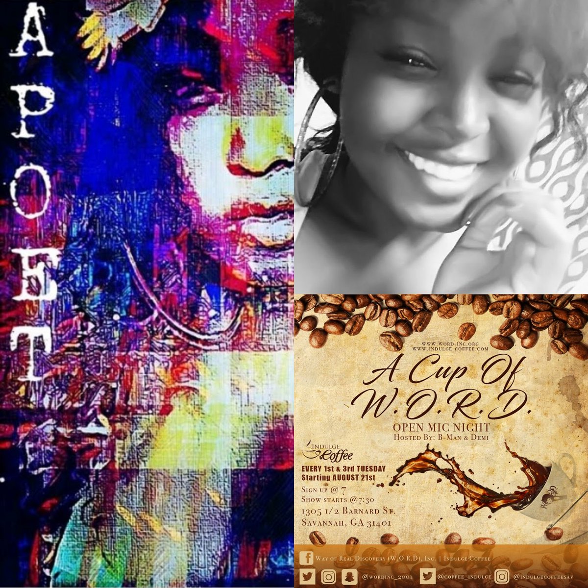WORDINC_2001's tweet photo. #ssu22 #ssu21 #ssu20 #ssu19 #savannah #gasouthern #scad
Come off campus to see @AutymnLePoete feature at the #ACupOfWORD open mic on the day after #LaborDay! It's gon b lit! #sayword! #RT

https://t.co/WcEOUe9CZJ https://t.co/We0tMter64