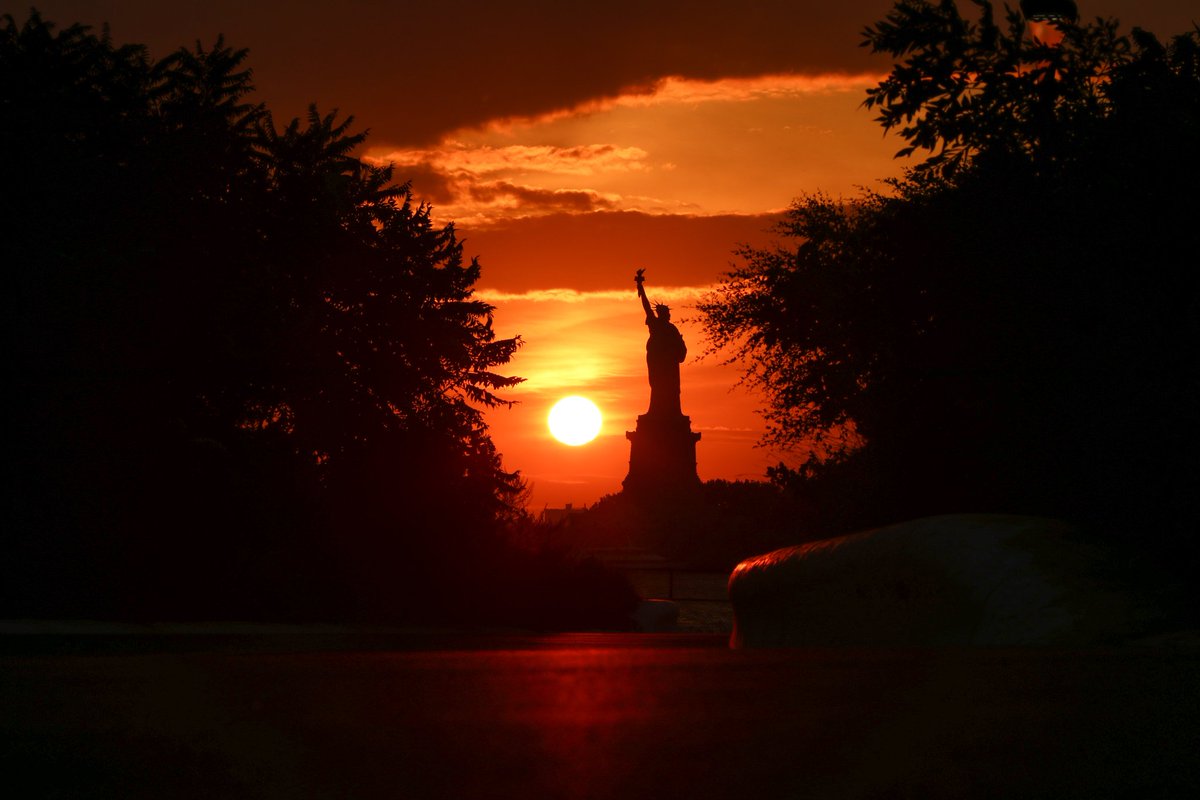 Tonights firey sunset from Governors Island #NYC