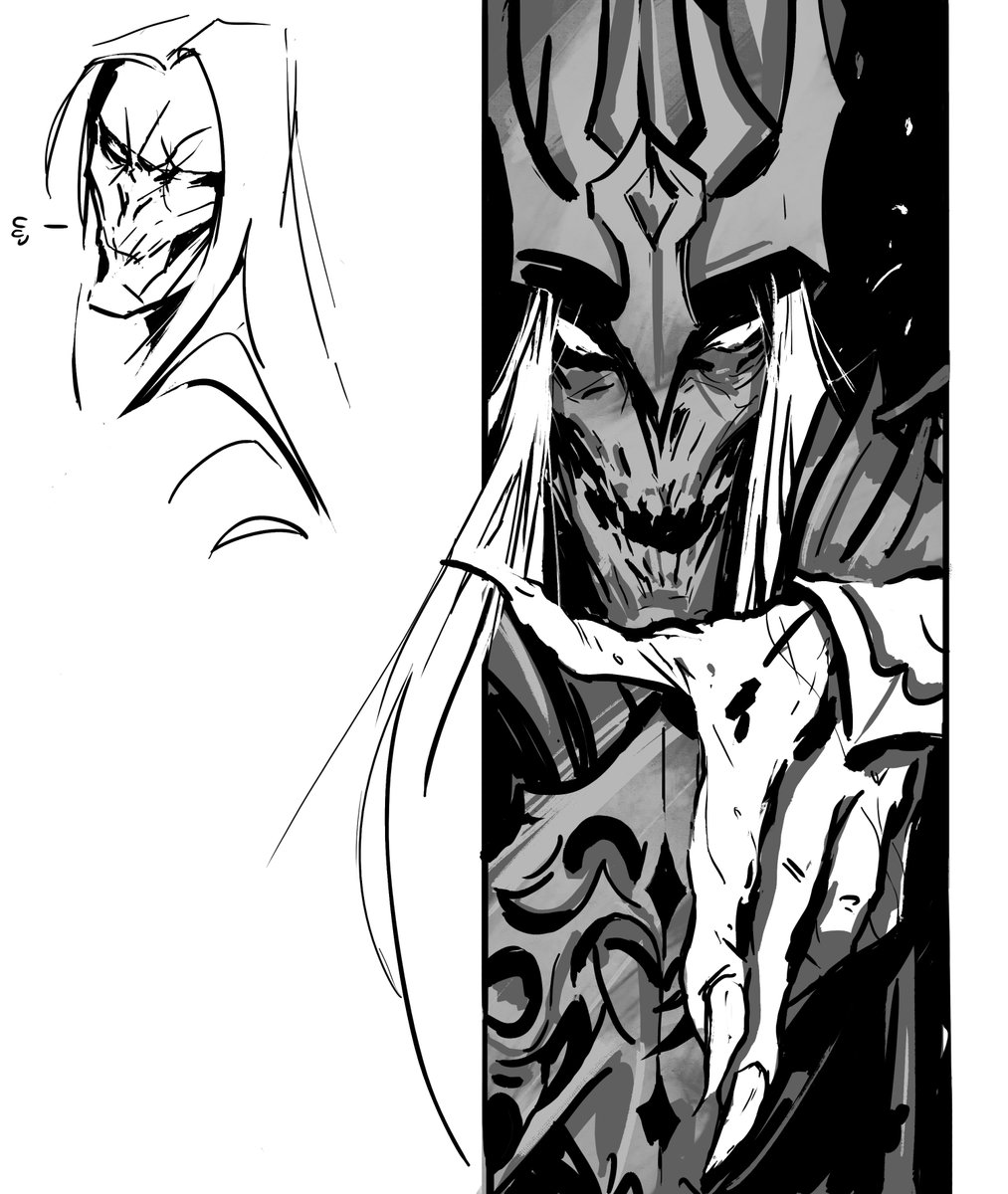 Old and new Karthus sketches bcs I (still) listen too much Ghost. 