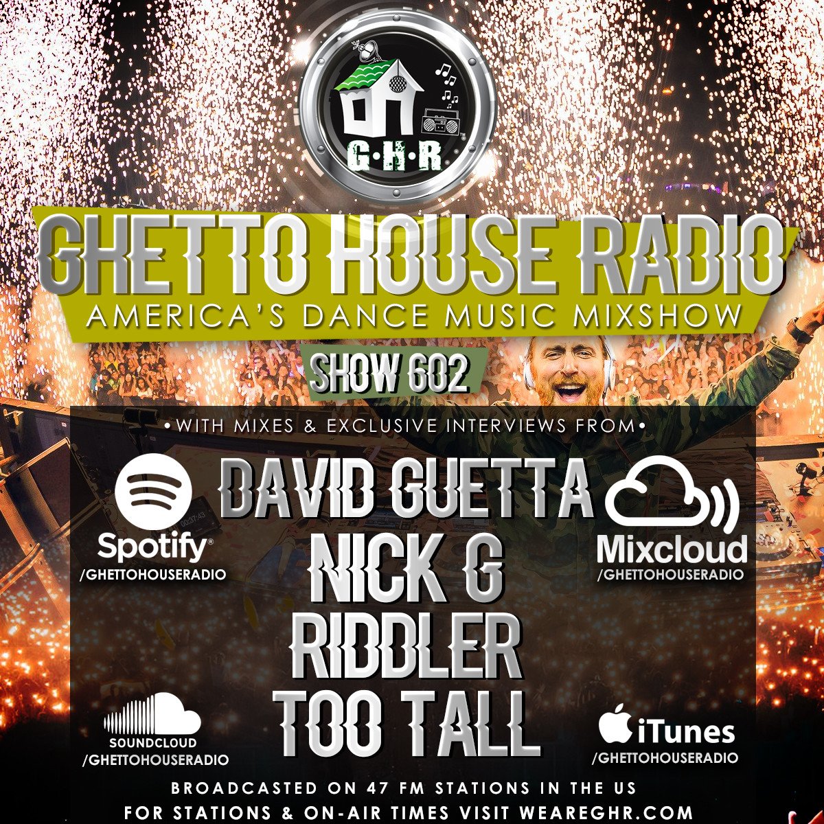 theQStation's tweet photo. Ghetto House Radio kicks off at 8 p.m. CDT. Tonight, an exclusive mix &amp; interview with David Guetta. Listen at https://t.co/BUpBYNqkVN https://t.co/LGP5OJJReb