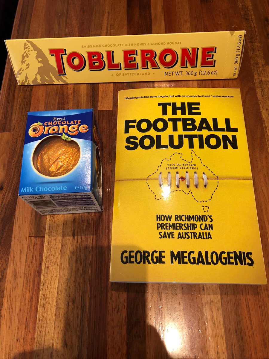 TimConnors4's tweet photo. Chocolate and The Tigers. Could there be a better set of Fathers’ Day presents? @Richmond_FC @markc80 @GMegalogenis https://t.co/fxic5SEz6H