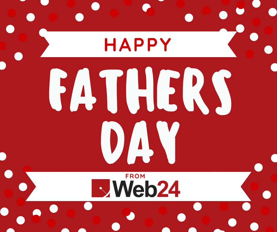 A very happy Fathers Day to all the Dads out there! We wish you a very relaxing and safe day with your family!
👨‍👩‍👦 ❤️ 😁 
#fathersday #family #web24 #webhosting