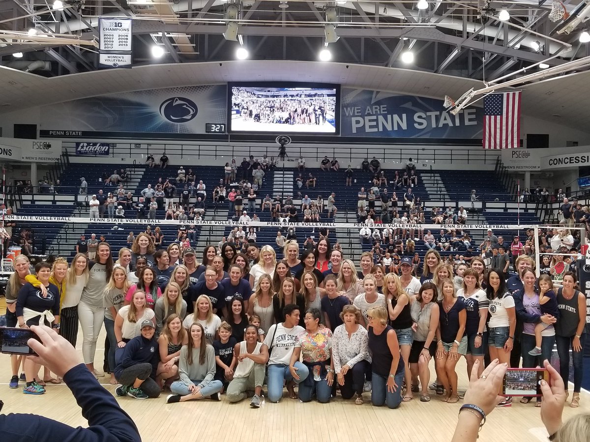40 years of <a href="/PennStateVBALL/">Penn State Women’s Volleyball</a> in one pic...thank you Russ (and Lori) ...this is your legacy!