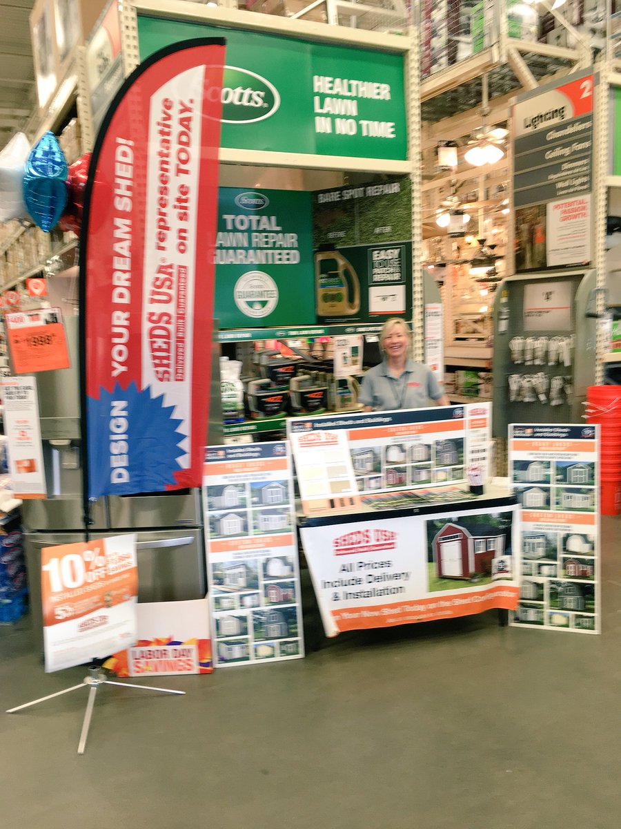 TuffShedMel's tweet photo. 🇱🇷Labor Day Weekend #installedservices event @4172theU #fillingthepipeline getting customers #readyforfall w/outdoor storage solutions @HomeDepot   #thankyou team Uniontown!🇱🇷 @thegame5845 @stephanie101312 @Joepratt35 https://t.co/Xu6YfwTo2t