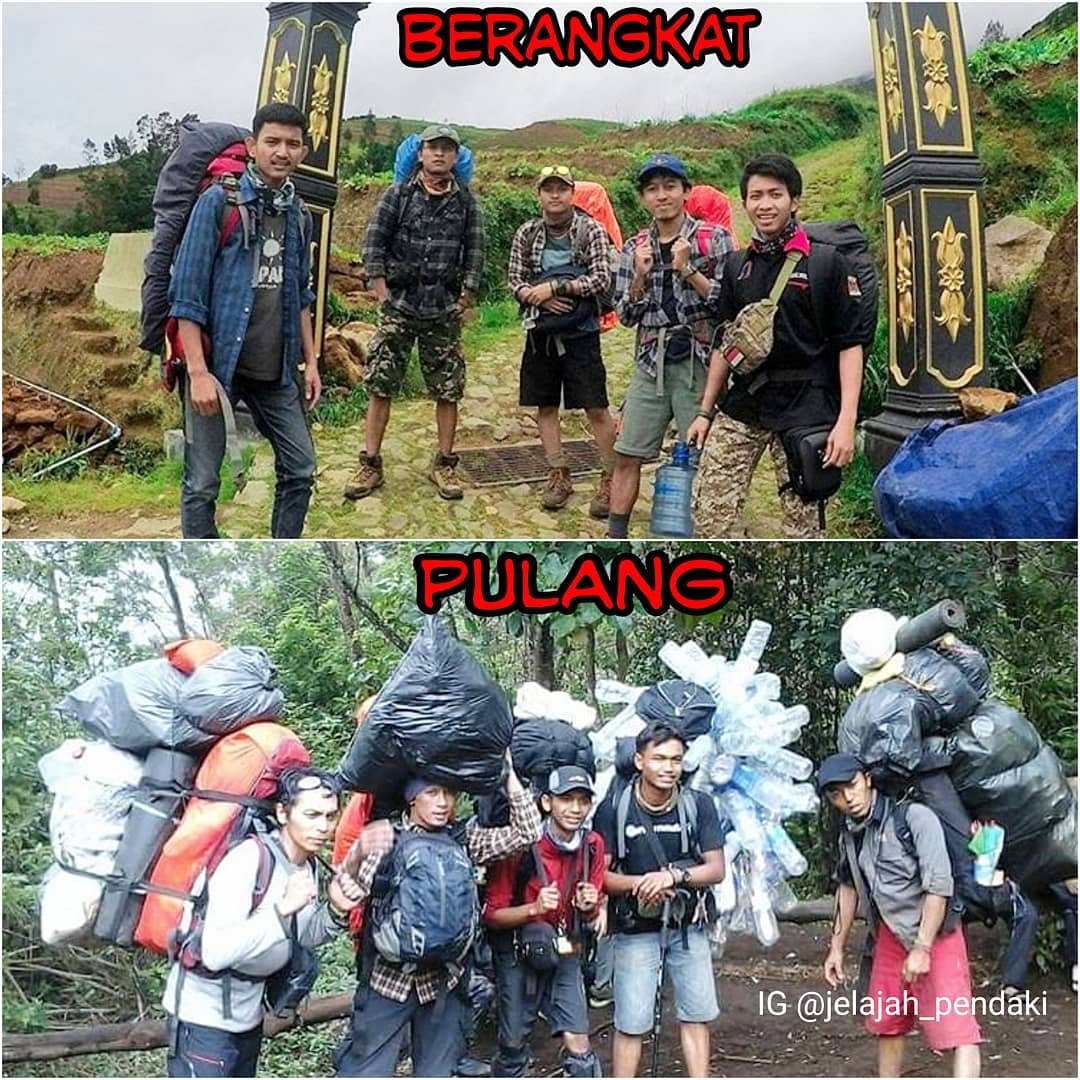 INDONESIAinLOVE's tweet photo. Pesan buat lover yg sedang melakukan petualangan di alam bebas : "Jangan meningalkan apapun kecuali jejak kaki", tirulah para petualang ini. #respect  #indonesiainlove https://t.co/x57htKdOpC