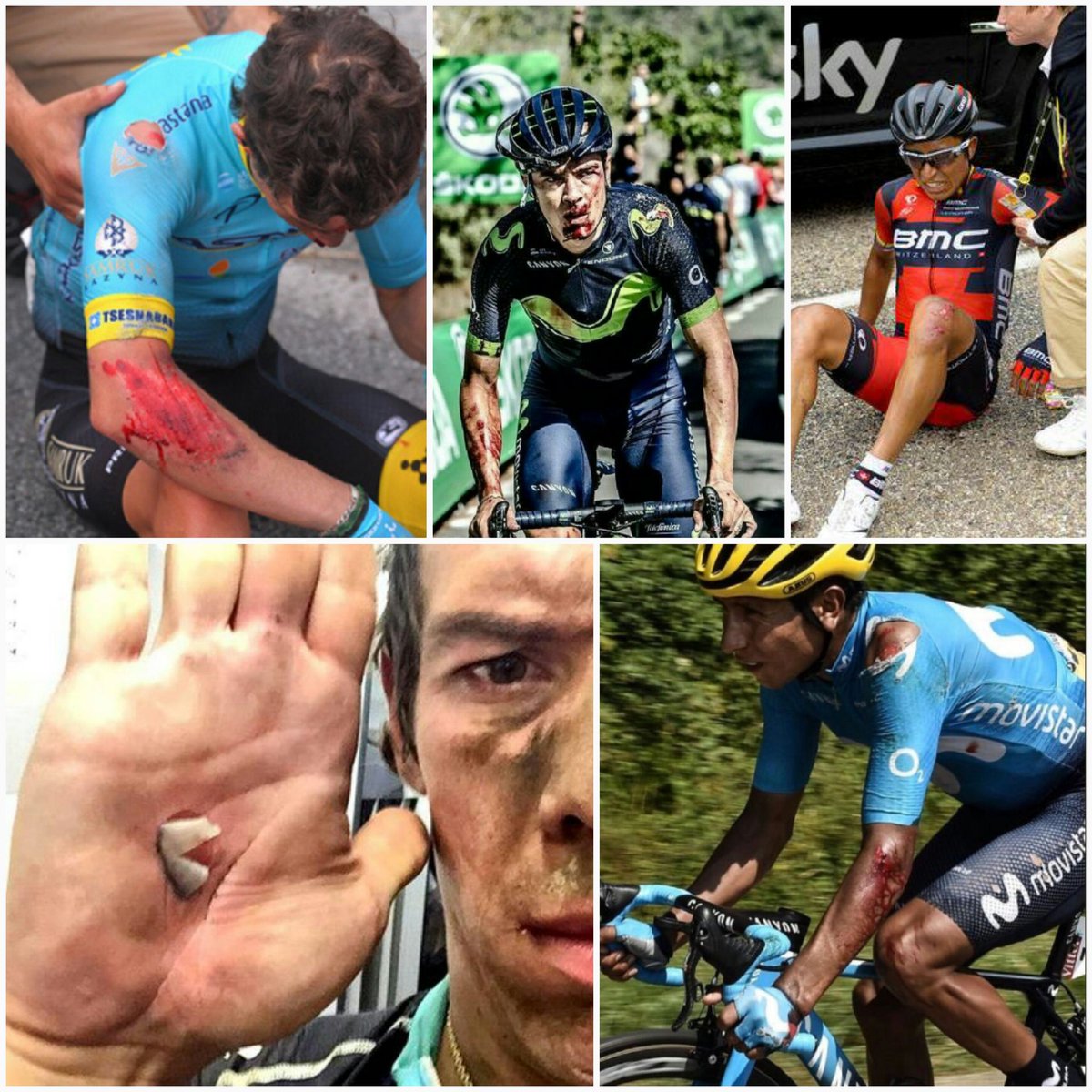 NotiCiclismoCol's tweet photo. Apoyo siempre a los escarabajos colombianos, todos estos muchachos pedalean más de 5 horas diarias a altísimas temperaturas, bajo el frio inclemente, sufren caídas, son unos guerreros y merecen TODO el respeto, así lleguen de últimos; @WinSportsTV @ConexionWIN #RespetenANairo https://t.co/loKnUcQqr2