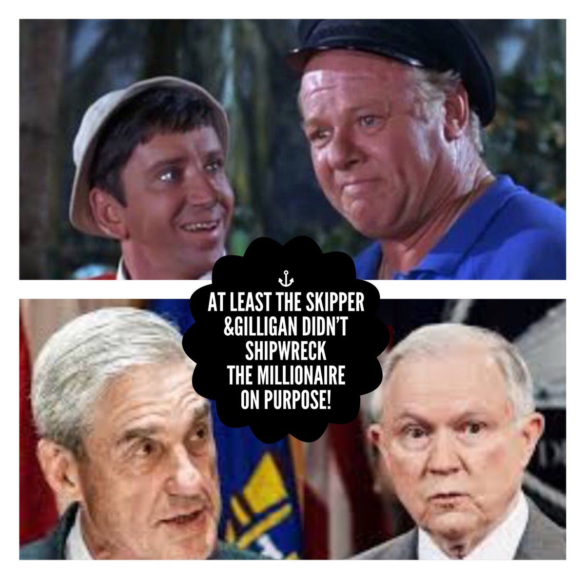 DGazump's tweet photo. Let’s send SESSIONS and MUELLER out to sea ! Without The BILLIONAIRE!!!#MuellerWitchHunt #SessionsMustGo #MuellerInvestigation #DrainTheDeepState #DemocratsHateAmerica #TRUMP2020 https://t.co/NnGphcuuMm