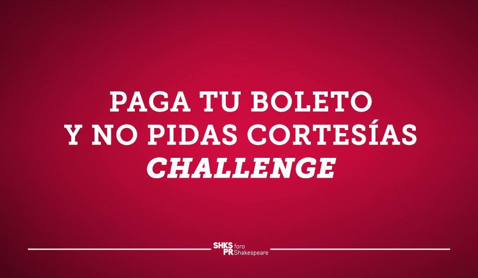 El nuevo challenge que causa furor en todos los teatros.