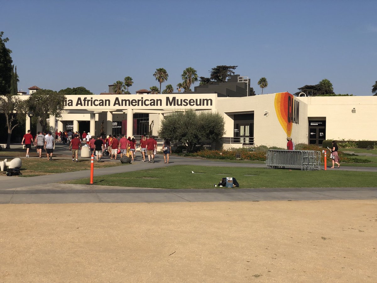 California African American Museum in Exposition Park at University of Southern California. A sister museum to Fair Park’s African American Museum.  Visit them! #supportthearts #celebratepartnerships #DSM #culturaltreasures