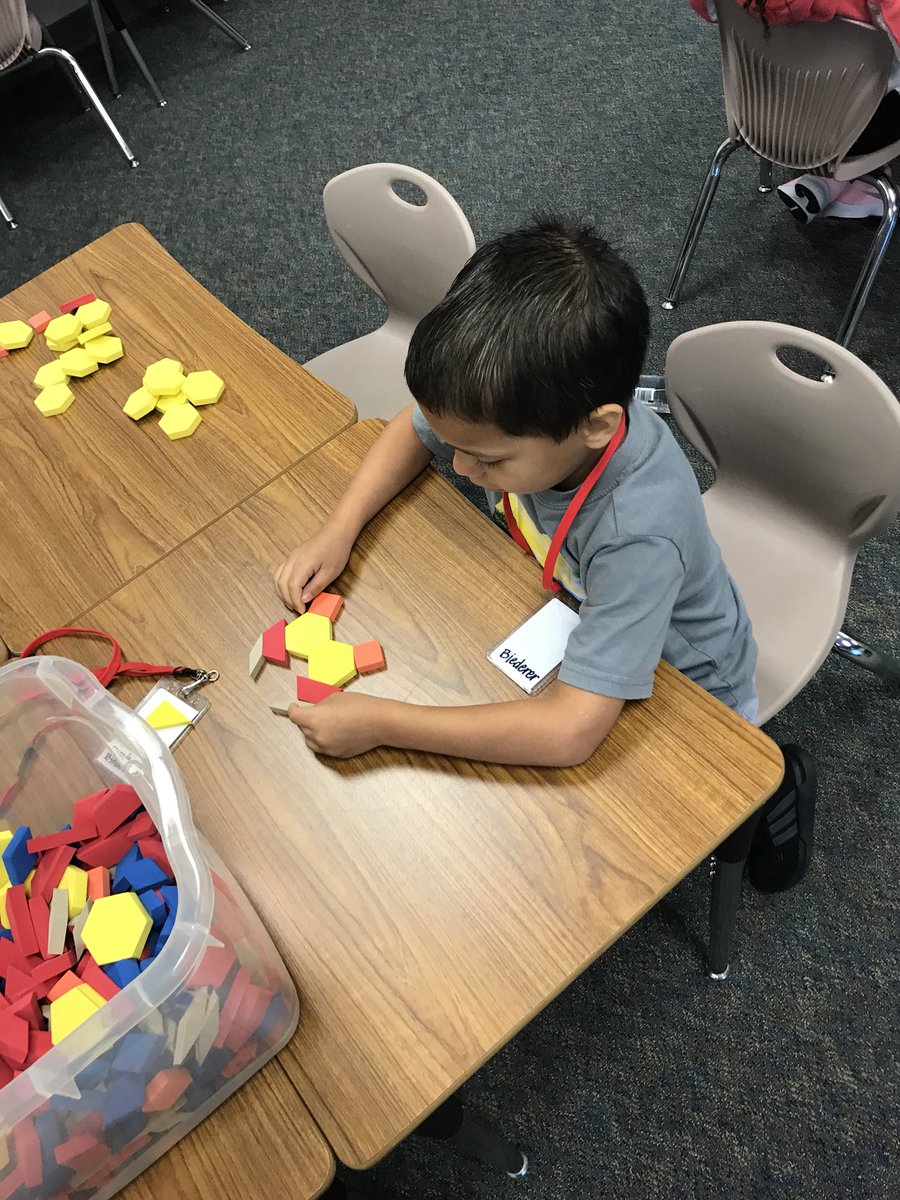 First grade mathematicians exploring manipulatives <a href="/WEinKaty/">🌟Wolfe Elementary</a>