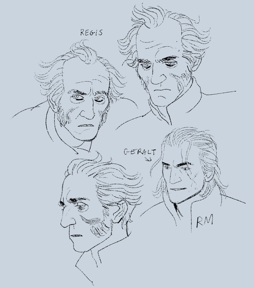 saturday night self-indulgent Witcher III doodles 