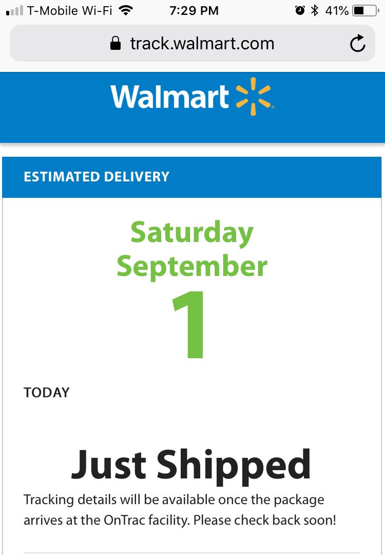 yingwbb's tweet photo. @Walmart thanks for making me wait for my package the entire day at home, then found out you guys didn’t even shipped it. Refreshing the tracking every hour like a dumbass #givememytimeback https://t.co/KUXhJ7LqSu