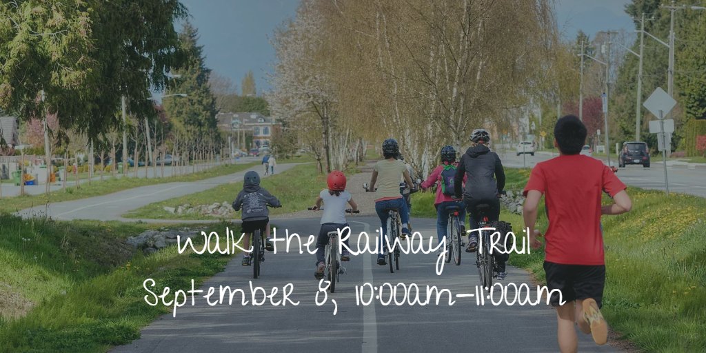 rcaresrgives's tweet photo. .@Walk_Richmond's first walk of the month, on September 8, starts at @BritShipyards, then follows the Railway Greenway Trail north, turning around at Williams Road. It's the perfect route for a relaxing end-of-summer stroll https://t.co/M2ZQ7KutfQ #RichmondBC #Steveston https://t.co/L7OZua89OA