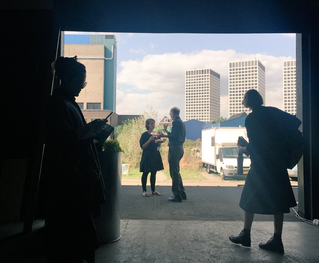 Social psychologist Robert Levine having a conversation with Urban Design lecturer Filipa Matos Wunderlich during the Anxious City Festival conferences by <a href="/Healing_Pl/">Healing Places</a> <a href="/fairdesignplein/">fairdesignplein</a>