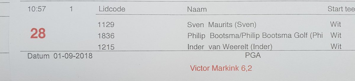 Finale ronde Twente Cup starttijd, spelend met #nassaugolf bal