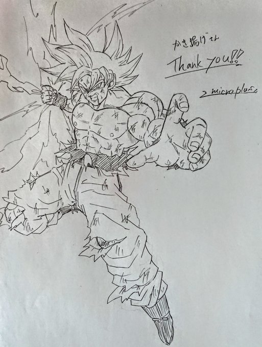 2人目はかき揚げさんの身勝手悟空を描かせて頂きました❗
お手本のような綺麗でカッコイイ構図大好きです❗(‾^‾ゞ
ありがとうございました❗(>_<) 