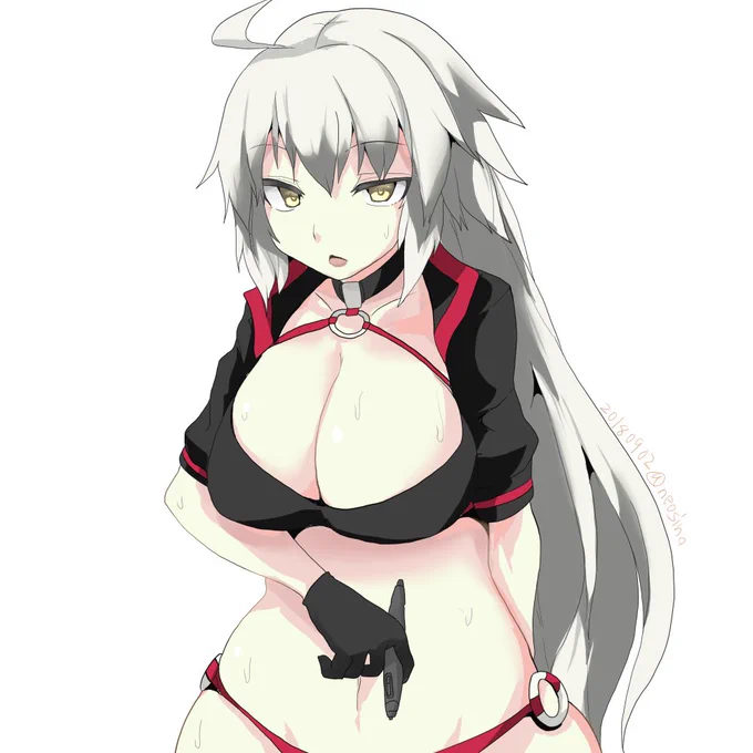 FGO 水着ジャンヌオルタ なんだかんだいってかなりの努力家なところがすきです!あとおっぱい!(重要) 