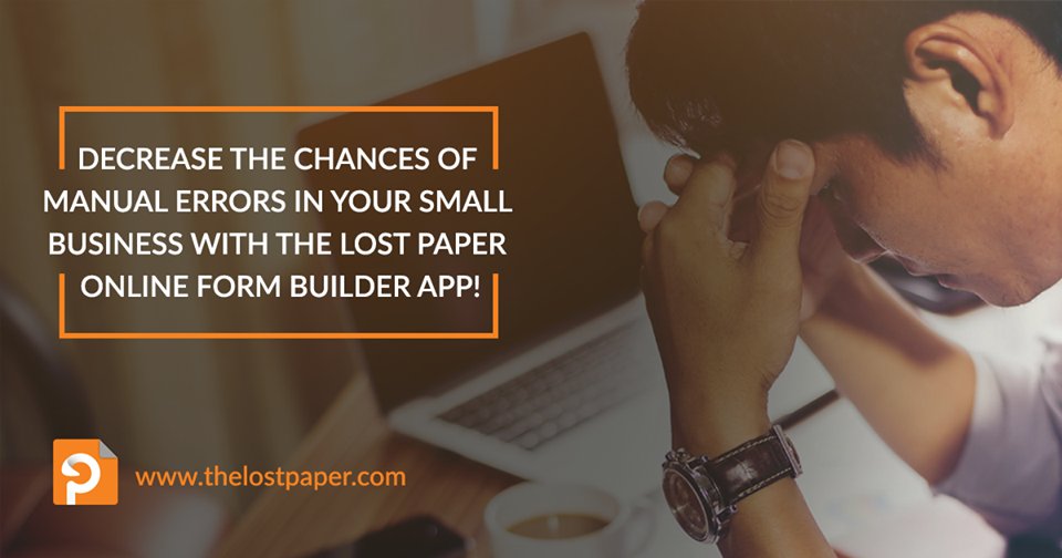TheLostPaperApp's tweet photo. Decrease the chances of manual errors in your #SmallBusiness with #TheLostPaper #OnlineFormBuilderApp! https://t.co/pfSbx5ELrH https://t.co/kXuAgIXSY7