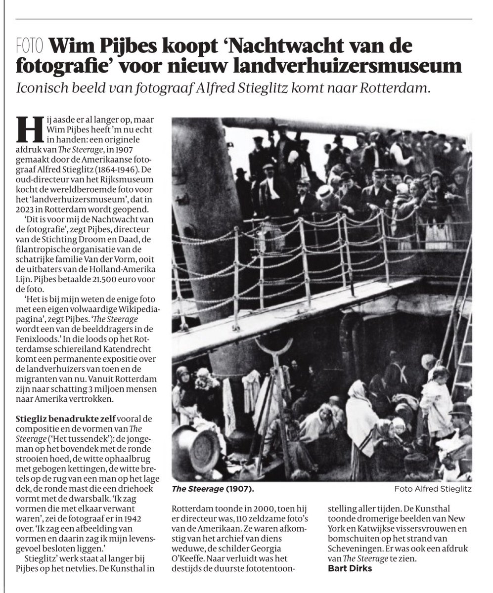 jaapmodder's tweet photo. We krijgen er weer een particulier museum bij. Na Voorlinden nu de Fenixloods in Rotterdam. Culturele gebiedsontwikkeling op Katendrecht. Via @volkskrant ➡️ #vandervorm #landverhuizersmuseum #rotterdam #katendrecht #fenixloods #gebiedsontwikkeling #alfredstieglitz #fotografie https://t.co/bKHdfmoC9e