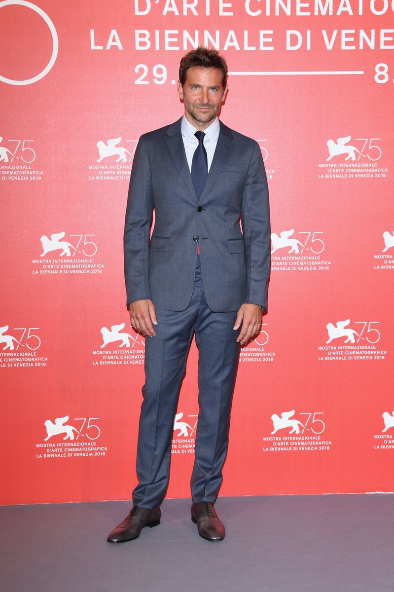AMDmode's tweet photo. Bradley Cooper in @prada while attending the ‘A Star is Born’ photocall during the 75th Venice Film Festival #Prada #BradleyCooper https://t.co/8SXhOfYI6B