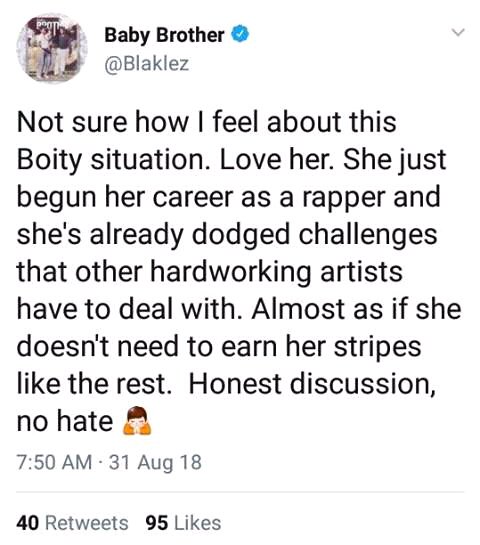 Skool_Of_Rap's tweet photo. #RapCitySA || Question Of The Day

What do you think of Boity's entry level. Is it fair on other hardworking rappers who is been at it for years, but haven't yet tasted the success. https://t.co/CyqLRbJLH4