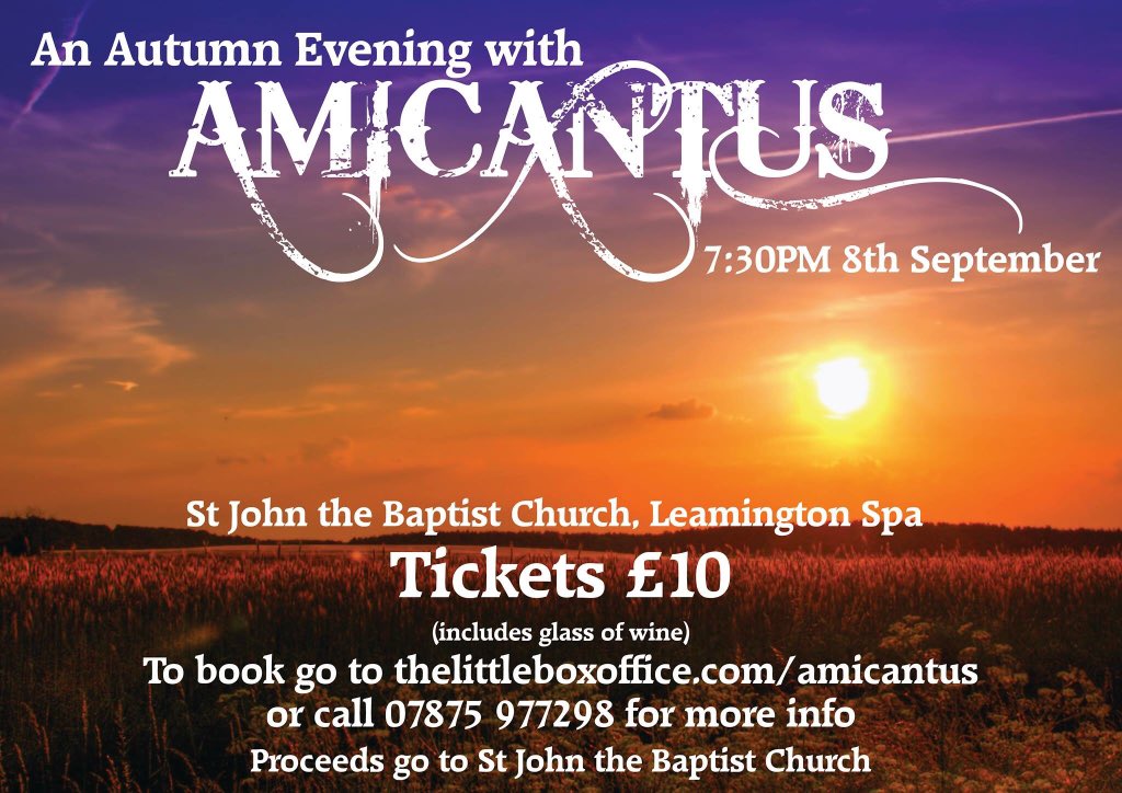 Amicantus's tweet photo. The countdown is on! 7 days until our #fundraising #concert at St John the Baptist Church in #LeamingtonSpa 💜🎶 

Rehearsals are underway and we’re a little excited 😆

Tickets £10 available at https://t.co/nBHecSQ8k1 https://t.co/mnfhGO9IDF