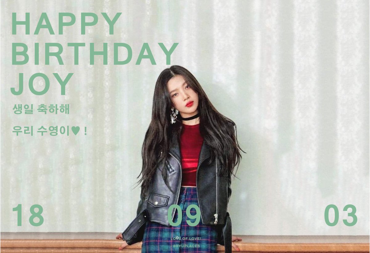 BbyuPlaces's tweet photo. 생일 축하해 우리 조이 💚 ! 
Happy Birthday to our dear Joy!

Love you lots! 💚💚💚

#180903 #imsorryicannotpostontime #early https://t.co/JN8Dj50qO4