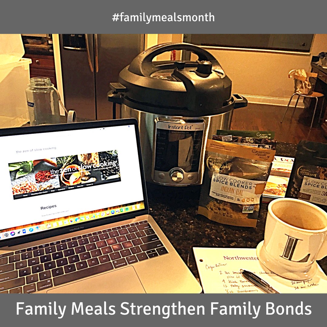 ZenCooks's tweet photo. Welcome to Family Meals Month! Set your intention for gathering the family around the table at least once a week. We can help! 

#momentofzen #zenspice #slowcooker #instantpot #familymealsmonth #slowfood #setanintention https://t.co/eJD2mUExuQ