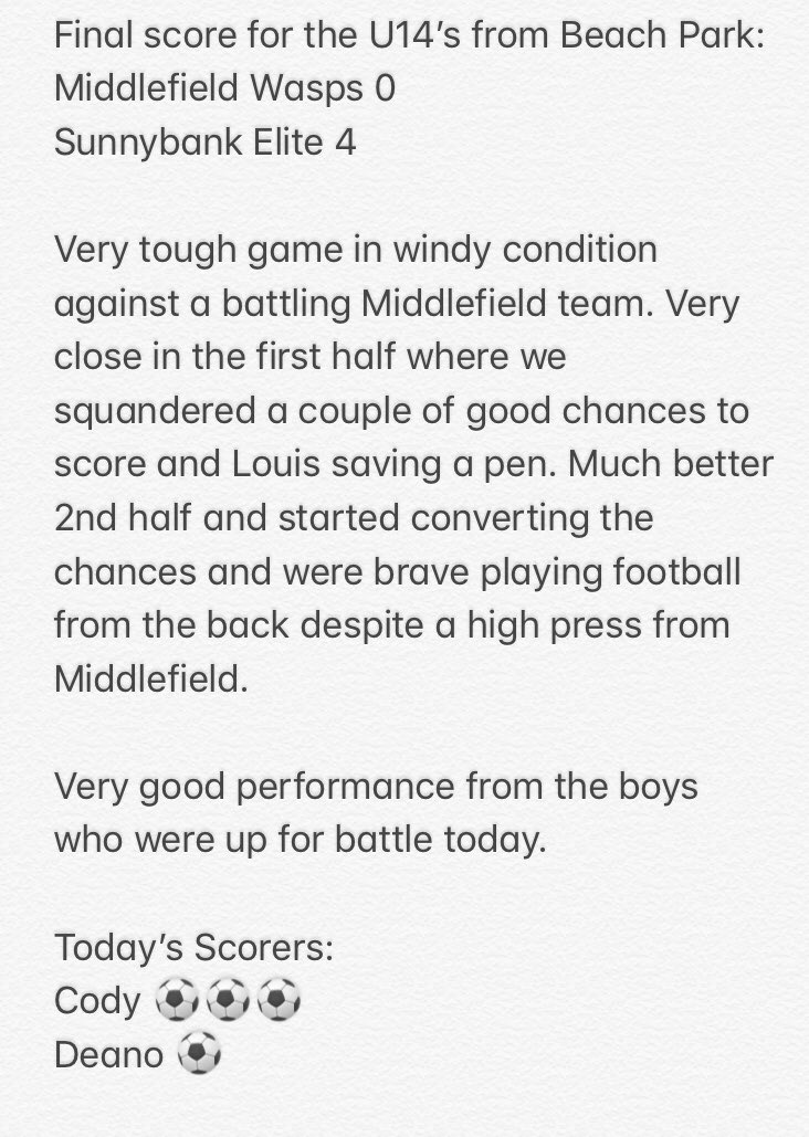 coach_elite's tweet photo. Victory today for the U14’s 🙌🏻⚽️ #oneclub #blackandwhite https://t.co/rLganf1Y3T