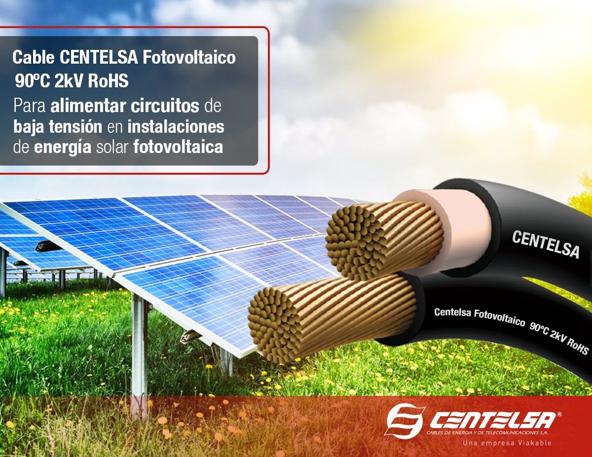 CentelsaCables's tweet photo. Conoce nuestros cables Fotovoltaicos. ¡Transportamos energía proveniente de la luz solar! Conoce más en https://t.co/C4PpadN71i #Centelsa #CablesCentelsa https://t.co/1p21i1SGO4
