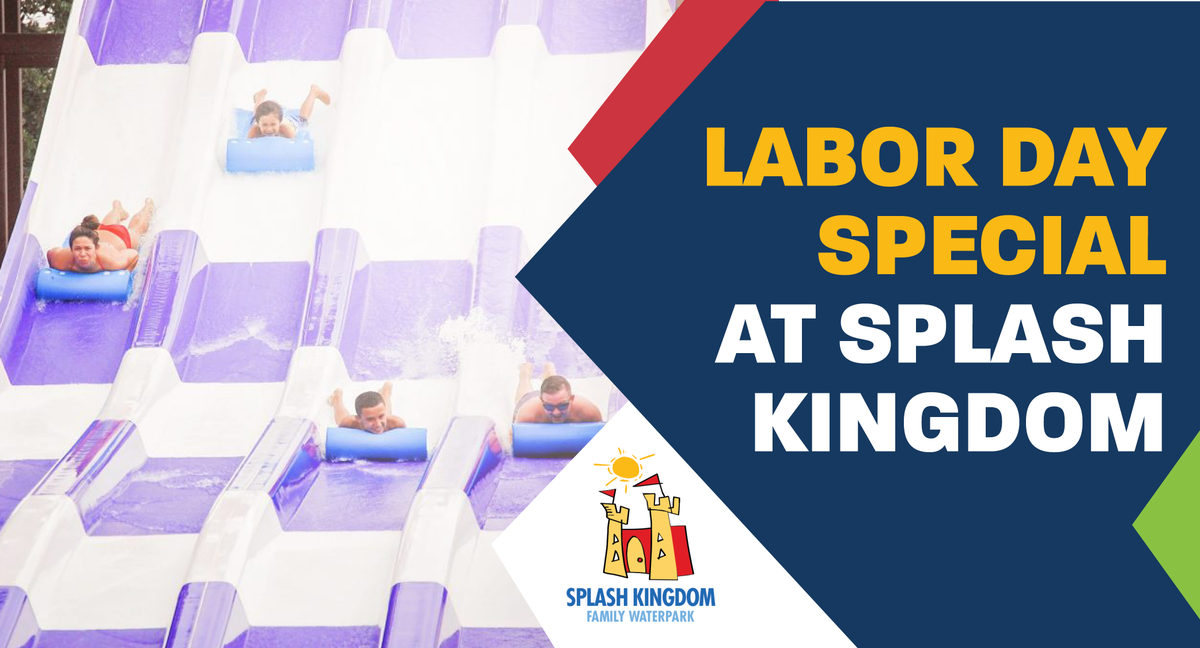 Spend your Sunday at Splash Kingdom Waterpark and take advantage of our online-only offer of a specially priced Day Ticket that includes FREE nachos and a medium drink! Get these tickets online at splashkingdomwaterpark.com