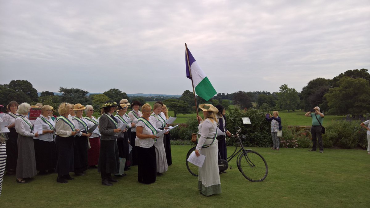 PrincessHamira's tweet photo. Singing the Women's Marseillaise @NTKillerton #OnTheMarch #VotesForWomen #DevonWI https://t.co/Y4dFplaGZD