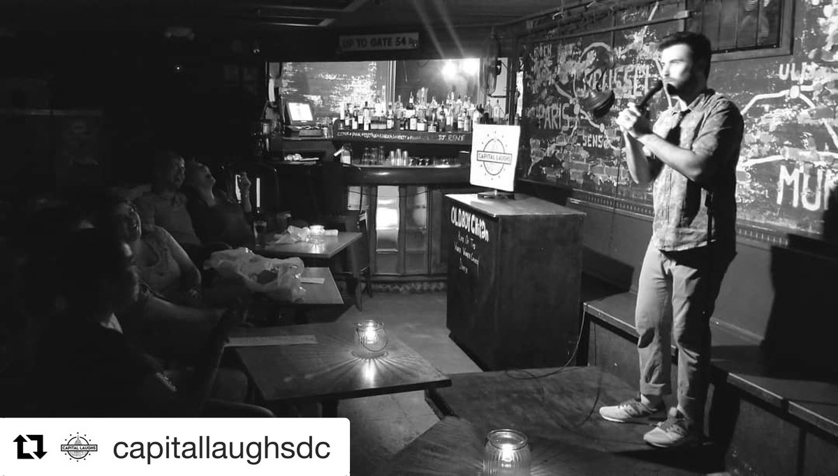 cafesaintex's tweet photo. Cheap Date night. Free comedy every Thursday and Sunday! @capitallaughsdc
・・・
@benjyhimmel KILLING on opening night of Cheap Date @ 8 #free. Push your workweek back.
#comedynight #sundaynight #cheapdate #capitallaughs #newdc #dateidea #3dayweekend #laborday https://t.co/0BNKu9YkD0