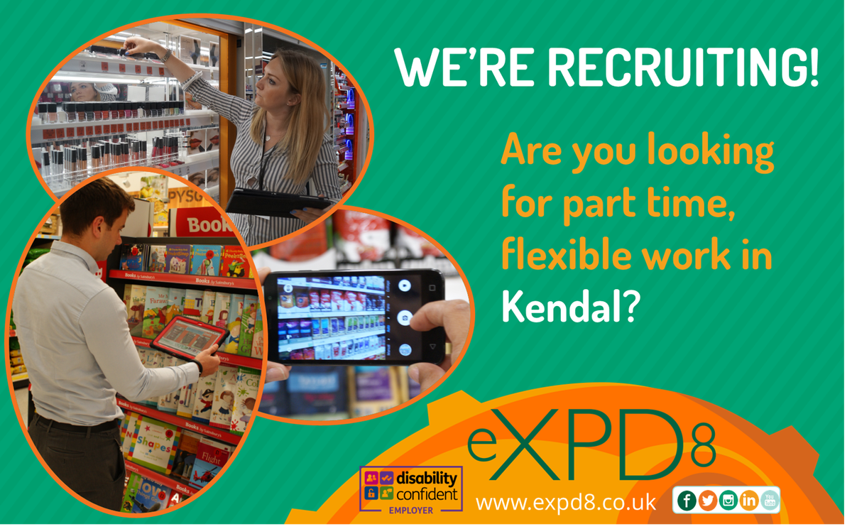 eXPD8_fm's tweet photo. Are you looking for #flexibleworking that fits around your lifestyle? We get it! We're looking for part-time #merchandisers in the #Kendal area - apply online today: https://t.co/Y3R8XZZ3wy #SundaySearch #Partimejobs #Kendaljobs #retailjobs https://t.co/1ZBe2xbNWS
