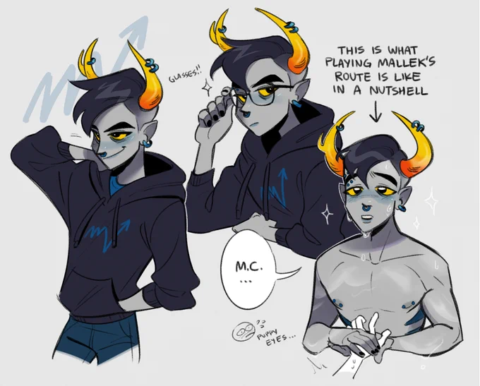 i can now say i've played one (1) friendsim, and that is mallek's LOL
and lemme just say............. i did not expect this lil punk to be so moe #hiveswap #friendsim #MallekAdalov 