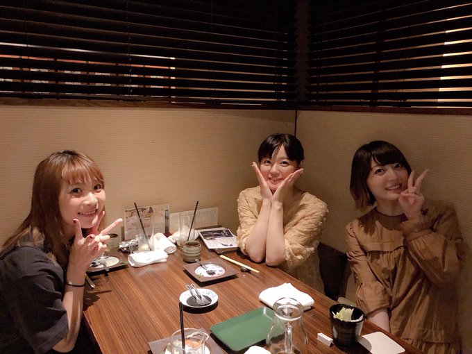 花澤香菜ちゃんと遠藤綾さんとデート😍この間のファントワの番組で香菜ちゃんと計画してたんだーー😎❤️実現できて嬉しい！楽し