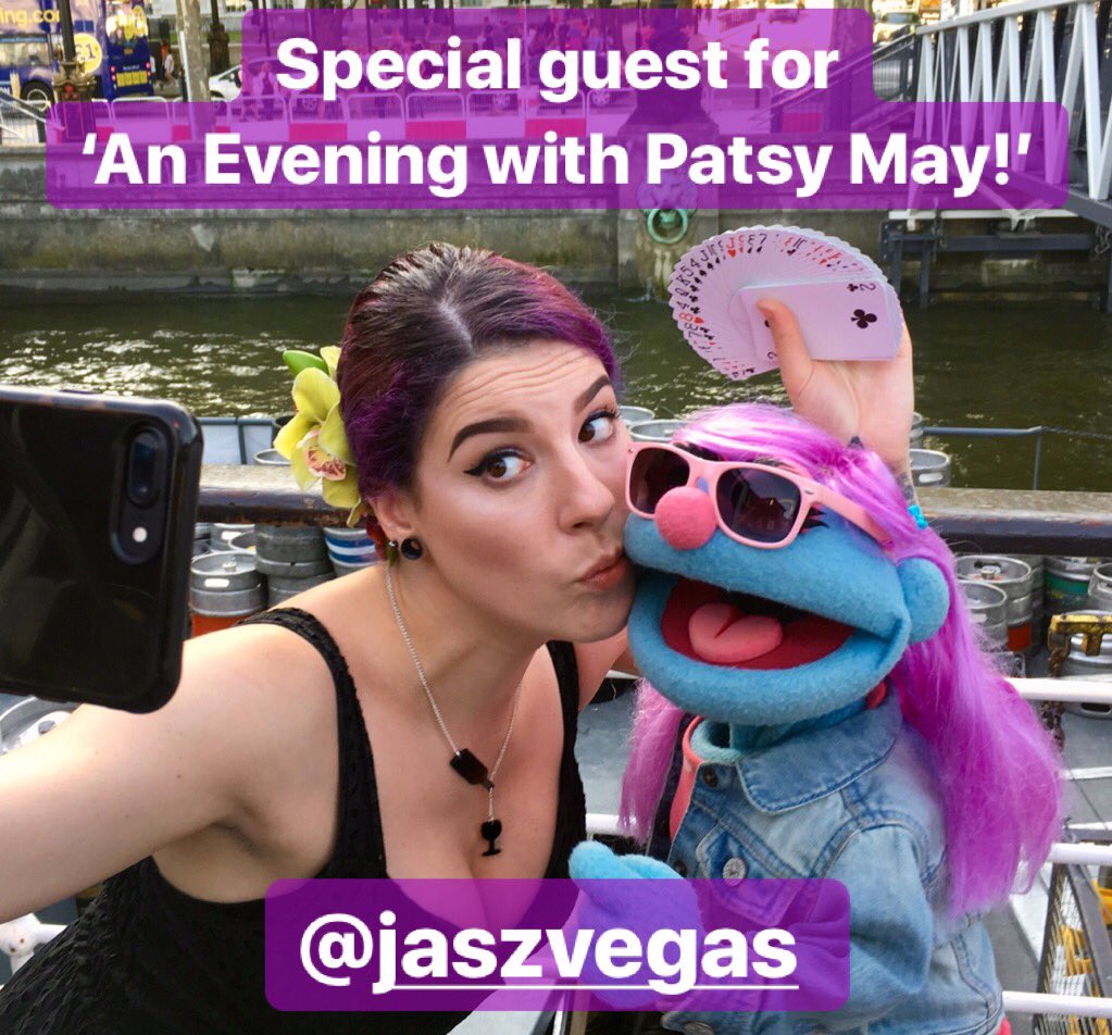TotallyPatsyMay's tweet photo. Turbo excited to announce that the incredible magic lady @JaszVegas from @bbcthree ’s Killer Magic will be joining me for my show @museumofcomedylondon on September 27th to join the craziness! #magician #comedy #show #patsymay #crazy #hot #killermagic #bgt #puppet #girls https://t.co/8Z3Ve6Cky4